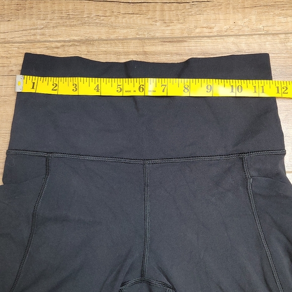 Athleta salutation 7/8 tight high-rise mesh cut-out leggings women's black xs - Picture 12 of 14